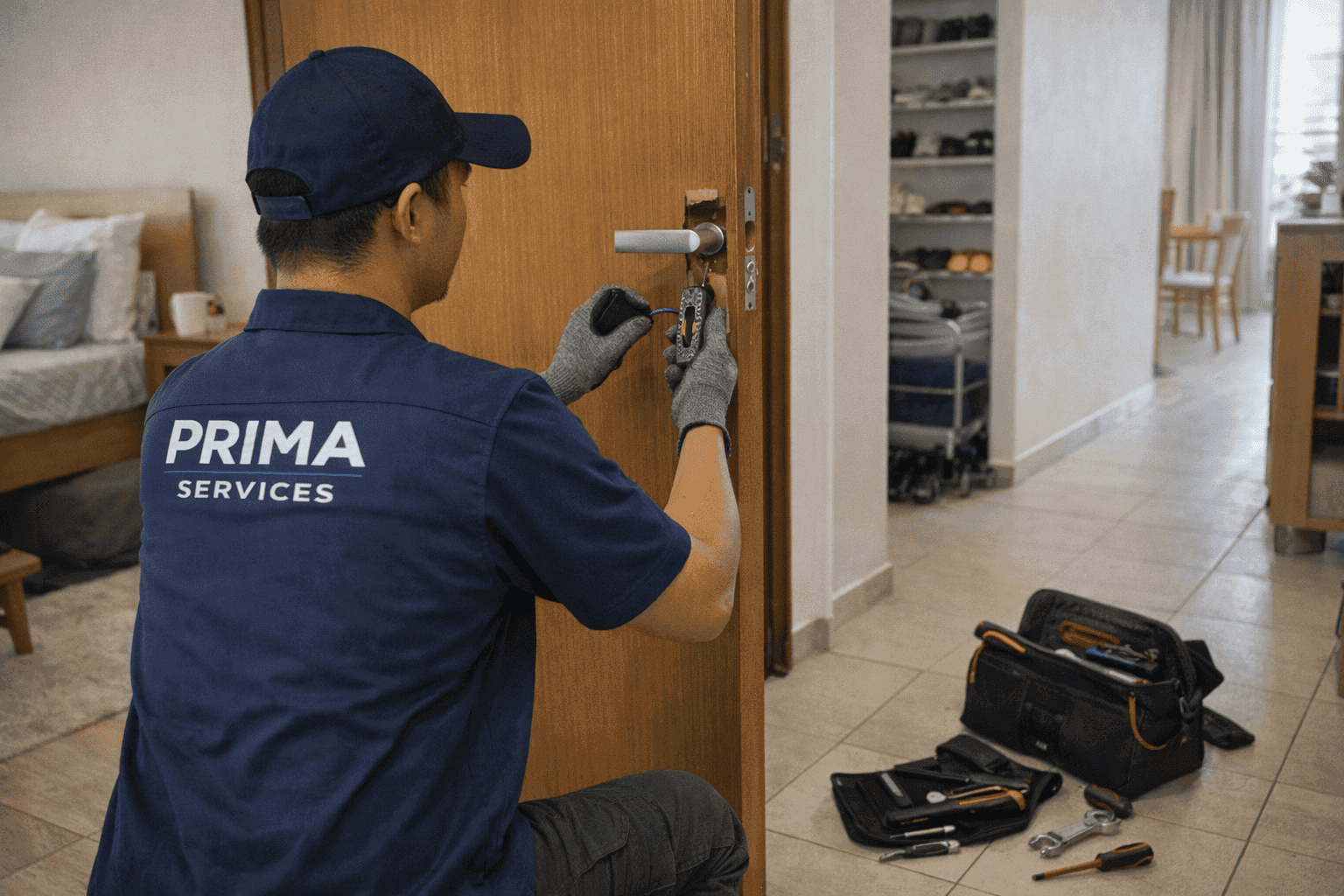Door lock repair and replacement service in Singapore for HDB flats and condos