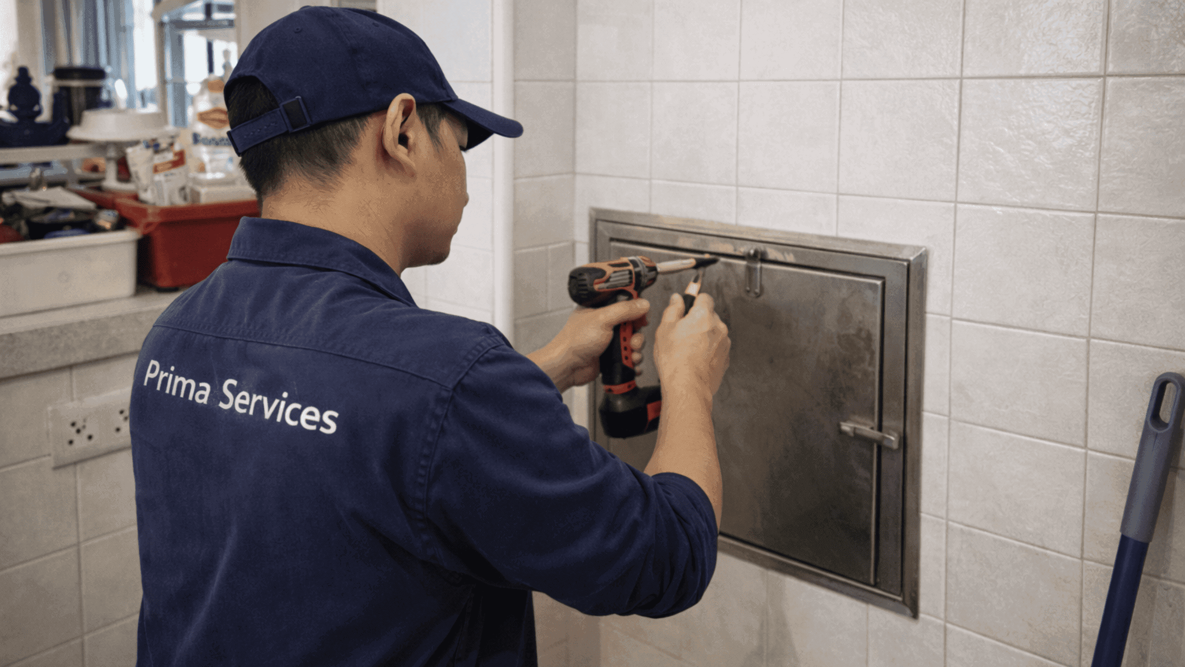 Rubbish chute cover repair and replacement service for HDB and condo in Singapore